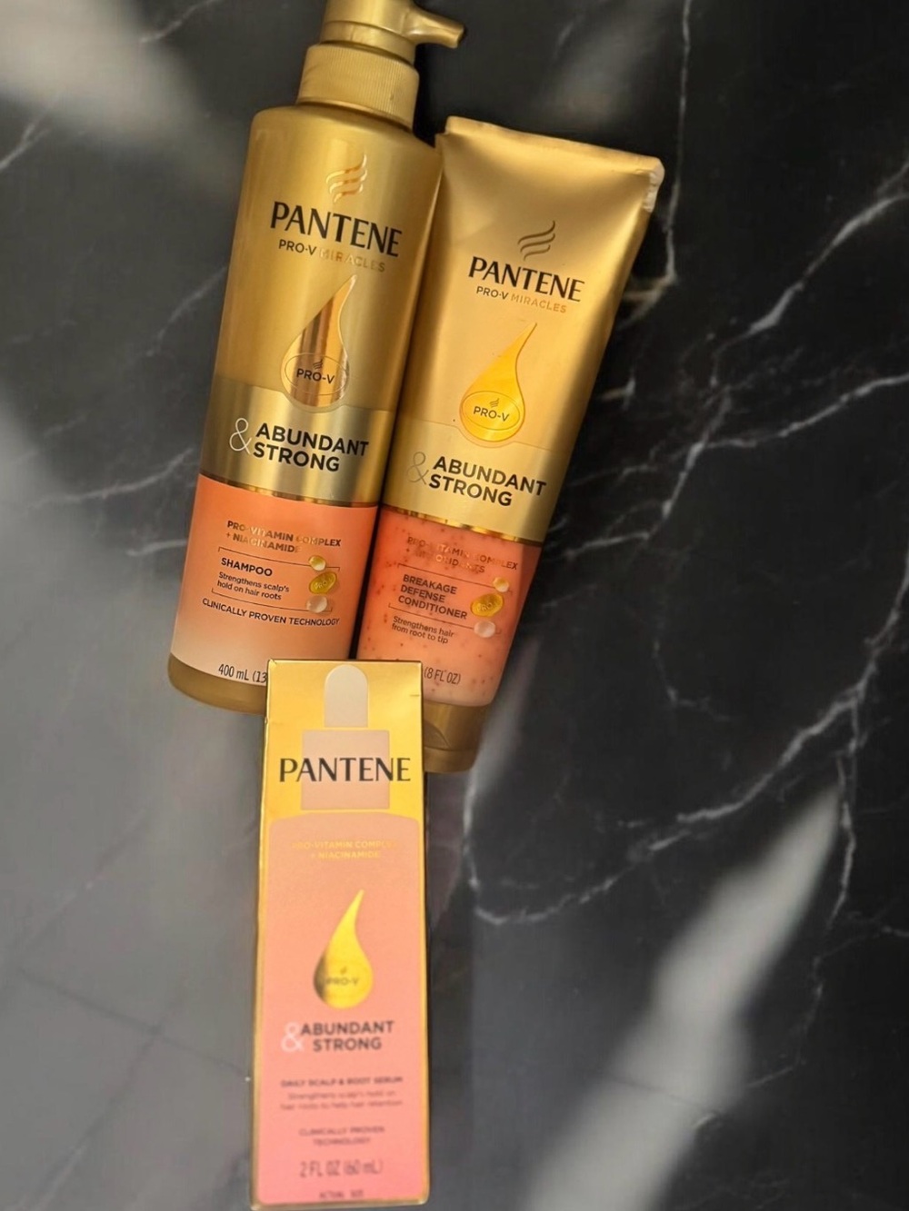Pantene Abundant & Strong Pro-V Hair Regimen - Shampoo, Conditioner & Serum NEW - Picture 2 of 10